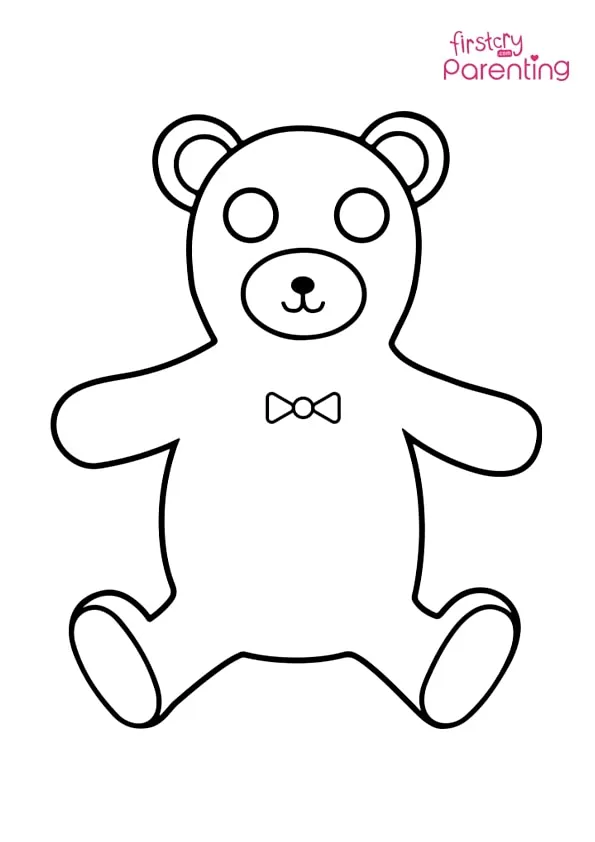 Cute Bear Coloring Page Colouring Pages