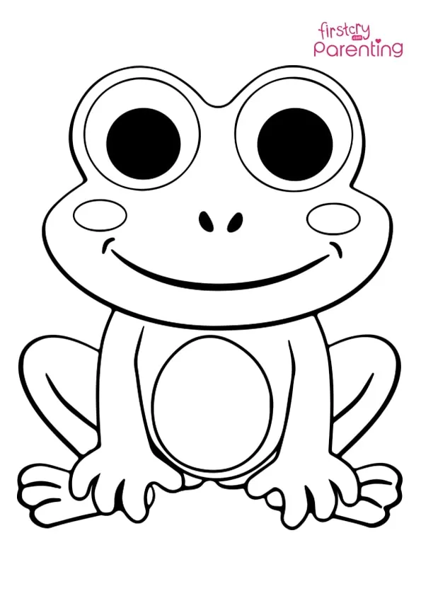 Cute Cartoon Frog Coloring Page Cute Cartoon Frog Coloring Page
