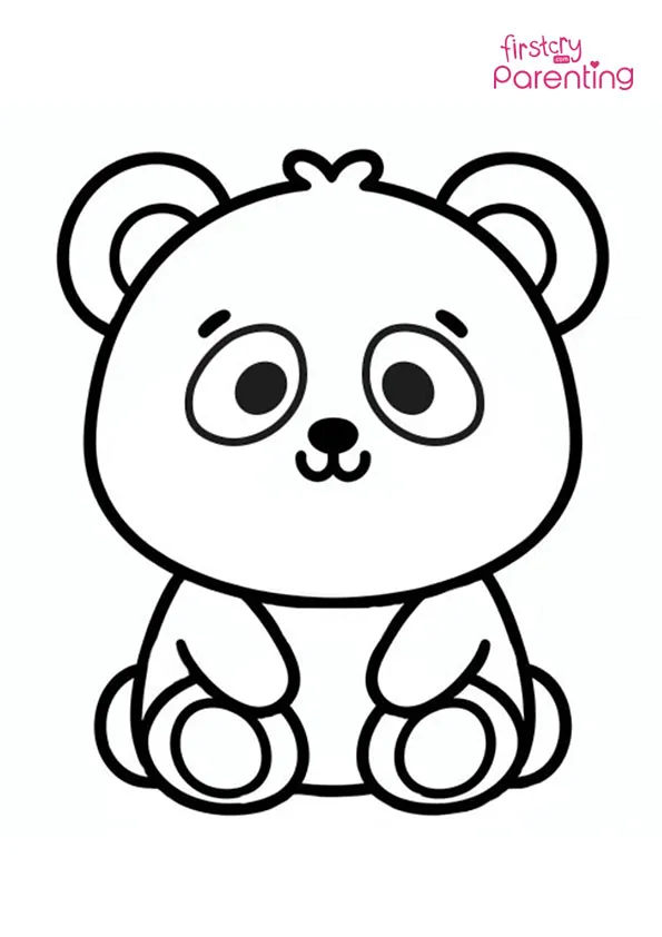 Cute panda coloring page Colouring Pages