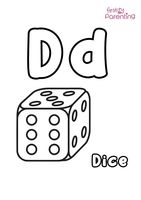 D For Dice Coloring Page Colouring Pages D For Dice Coloring Page Colouring Pages
