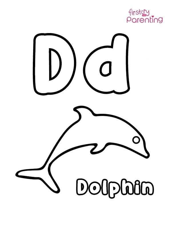 D For Dolphin Coloring Page Colouring Pages D For Dolphin Coloring Page Colouring Pages