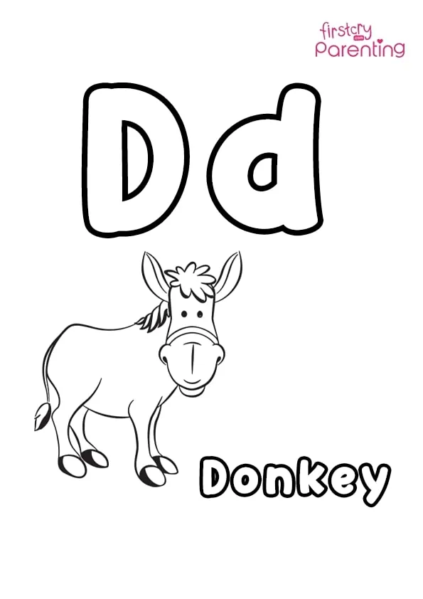D For Donkey Coloring Page Colouring Pages D For Donkey Coloring Page Colouring Pages
