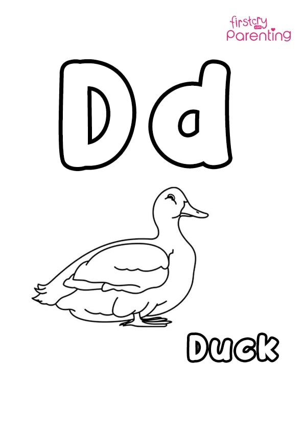Letter D Coloring Page for Kids | FirstCry Parenting