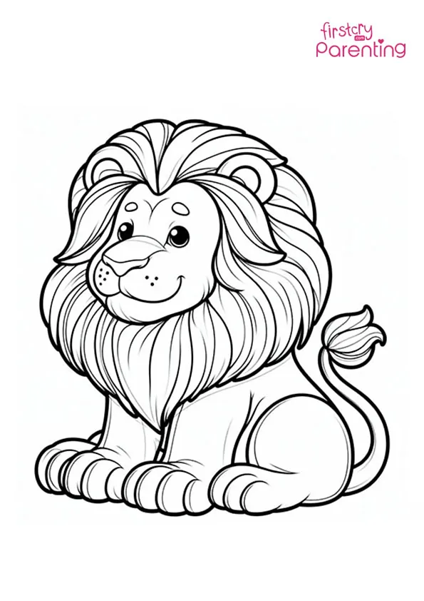 Detailed Lion Coloring Page Colouring Pages