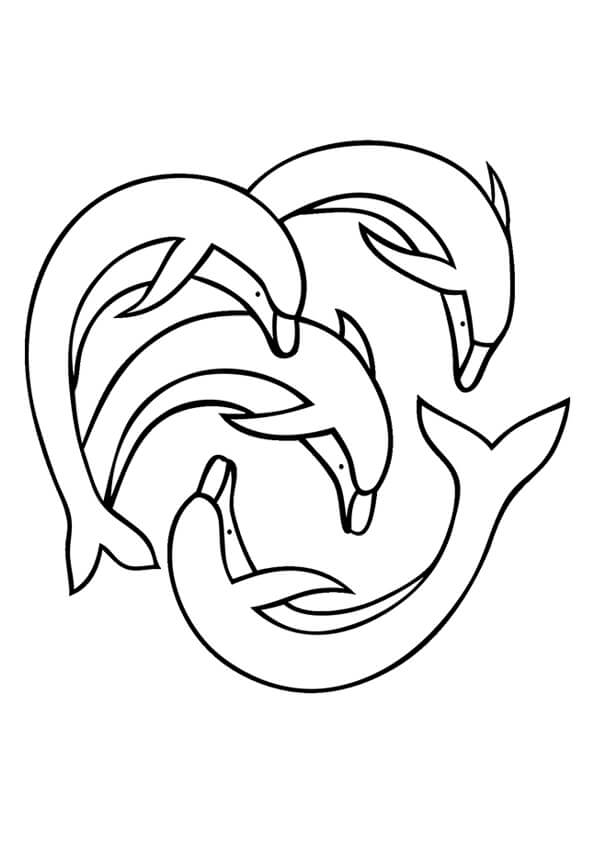 Dolphins Colouring Pages
