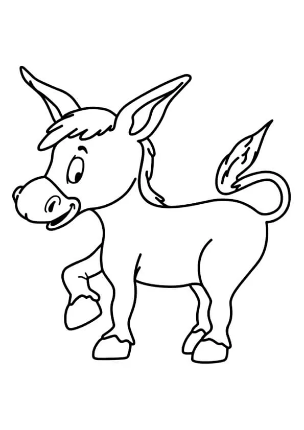 Donkey Colouring Pages
