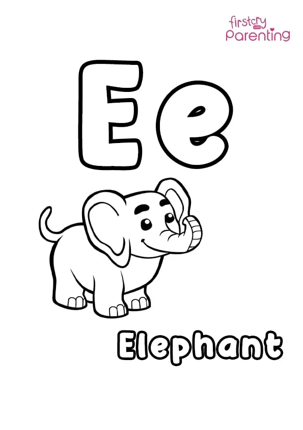 E For Elephant Coloring Page Colouring Pages E For Elephant Coloring Page Colouring Pages