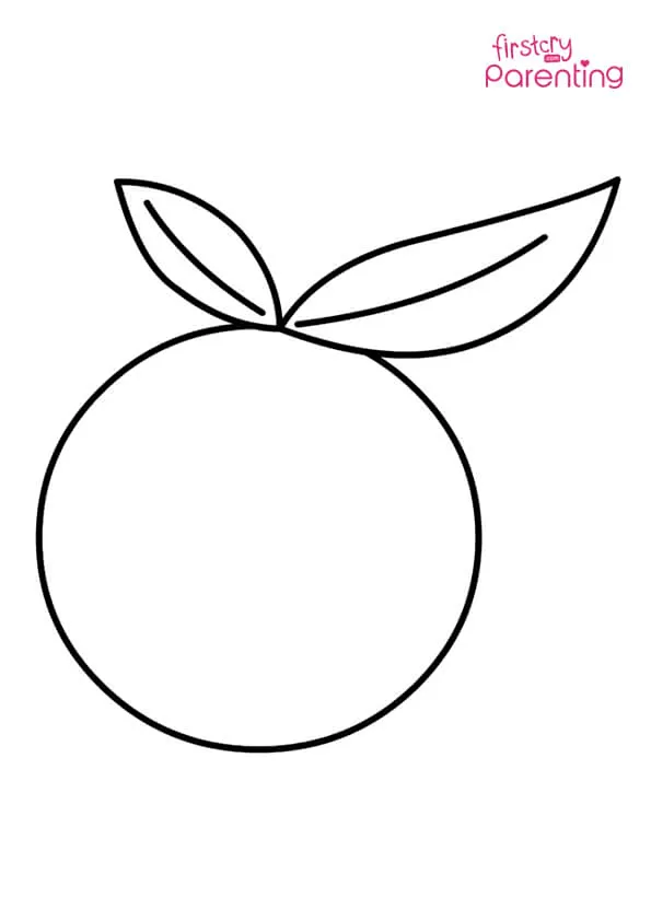 Easy Orange Coloring Page Colouring Pages