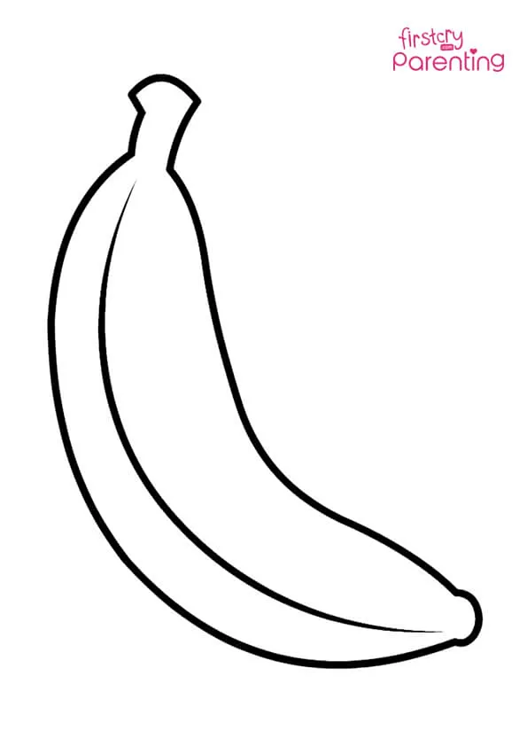 Easy Banana Coloring Page Colouring Pages
