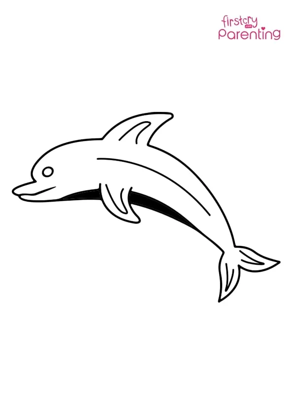 Easy Dolphin Coloring Page Colouring Pages