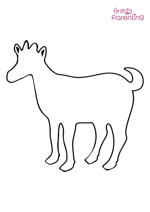 Easy Goat Coloring Page Easy Goat Coloring Page