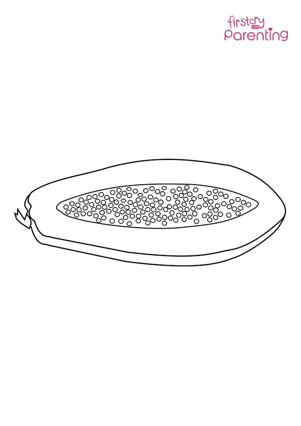 Easy Papaya Coloring Page