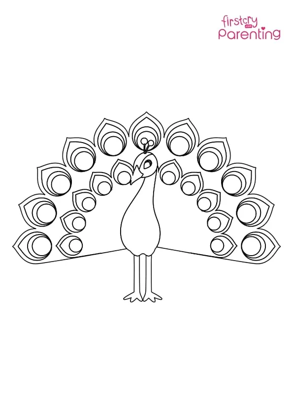 Easy Peacock Outline Coloring Page Easy Peacock Outline Coloring Page