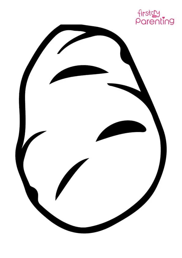 Easy Potato Coloring Page Easy Potato Coloring Page