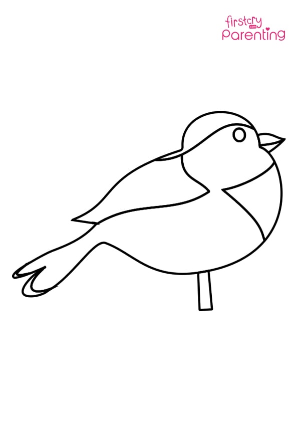 Easy Printable Robin Coloring Pages for Kids