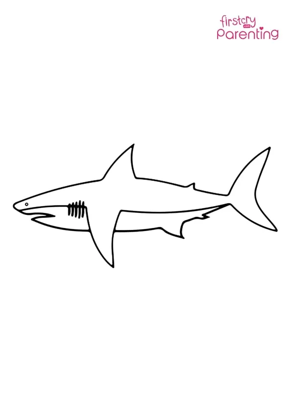 Easy Shark Coloring Page Colouring Pages Easy Shark Coloring Page Colouring Pages
