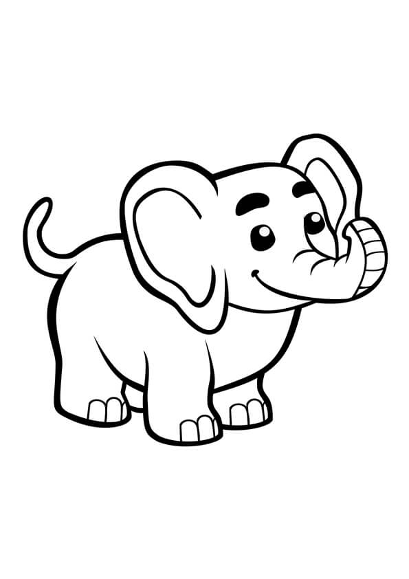 Elephant Colouring Pages