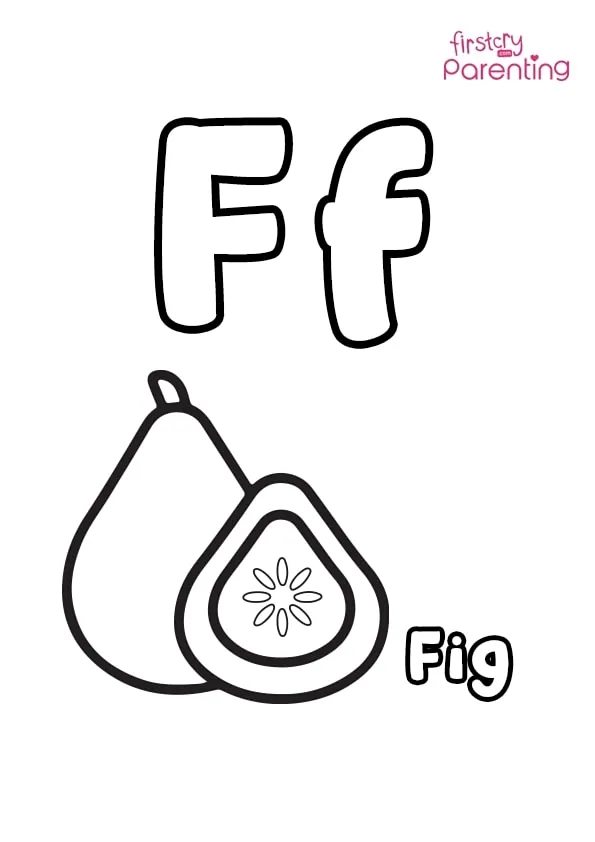 F For Fig Coloring Page F For Fig Coloring Page
