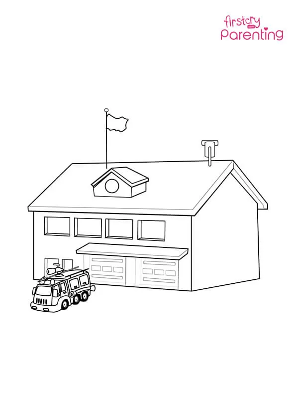 Fire Department Coloring Page Colouring Pages