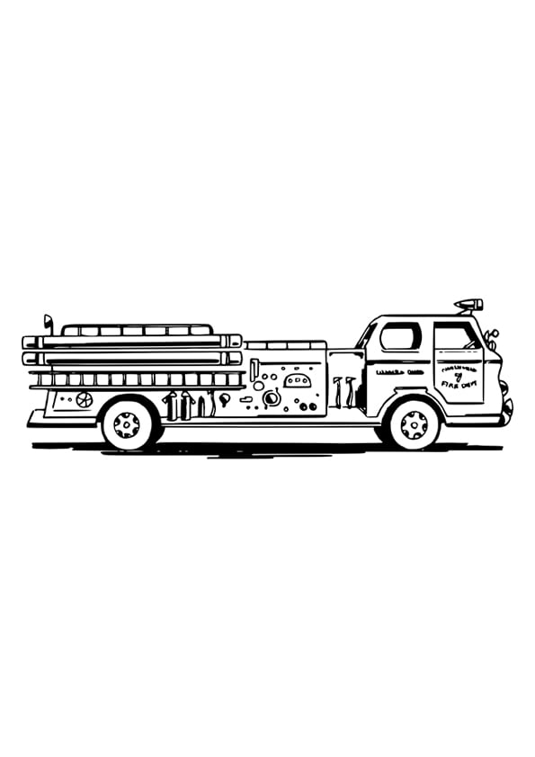 Fire Engine Colouring Pages