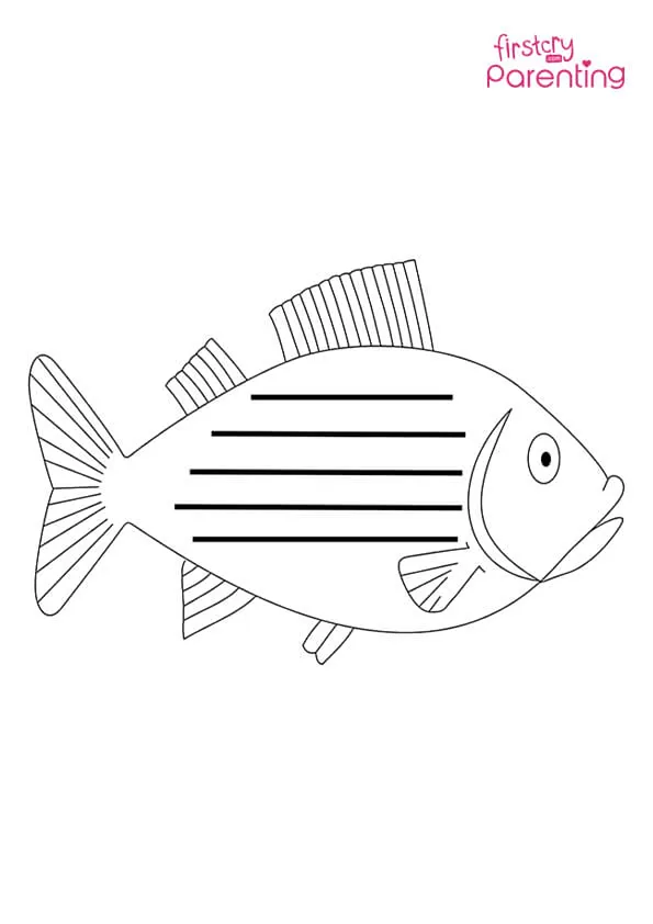 Fish With Linings Coloring Page