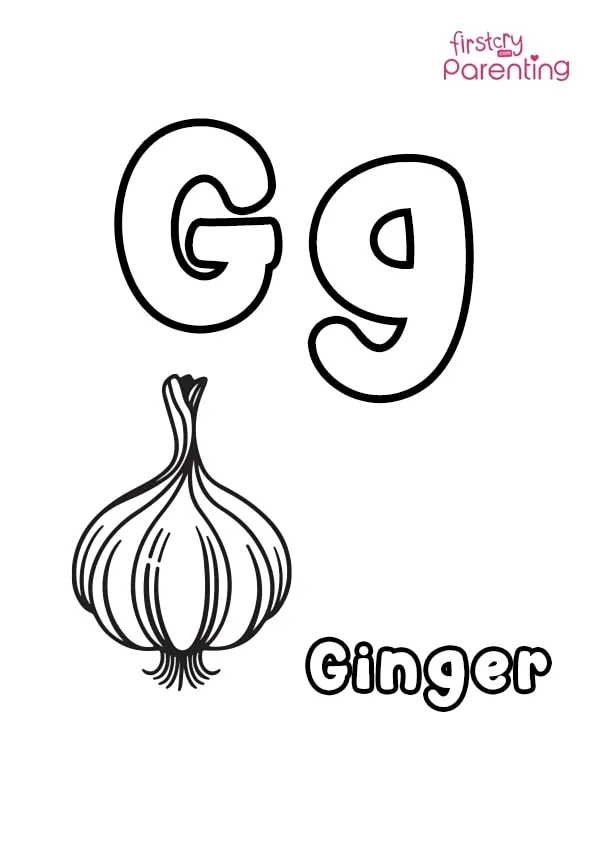 G For Garlic Coloring Page G For Garlic Coloring Page