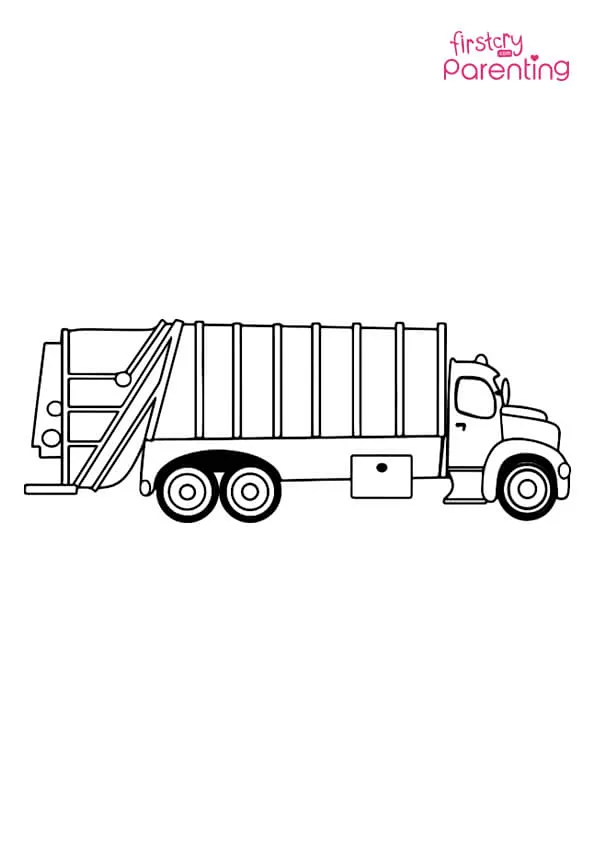 Garbage Truck Coloring Page Colouring Pages