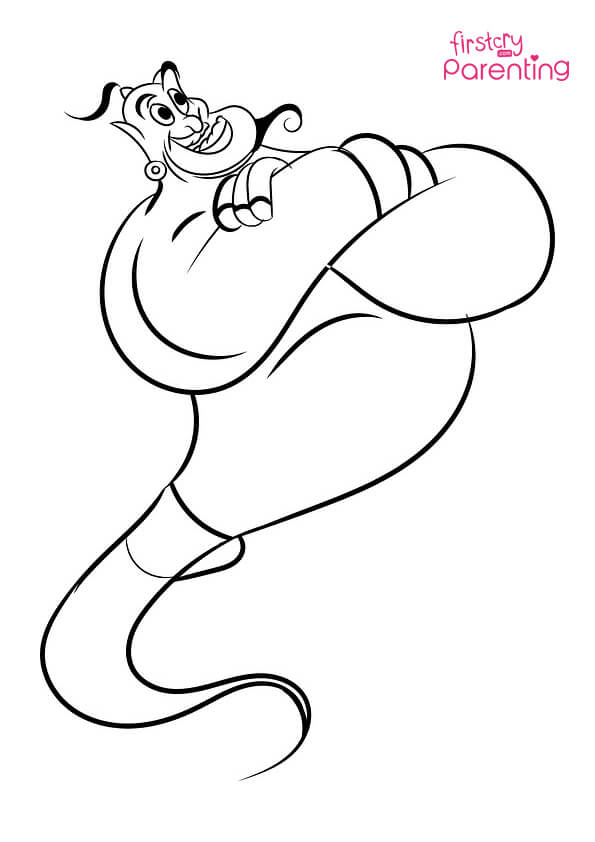 aladdin genie coloring pages