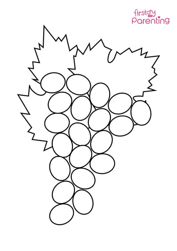 Grapes Coloring Page Grapes Coloring Page