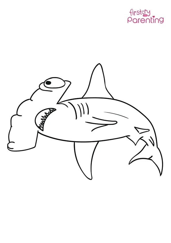 Hammerhead Shark Swimming Coloring Page Colouring Pages Hammerhead Shark Swimming Coloring Page Colouring Pages