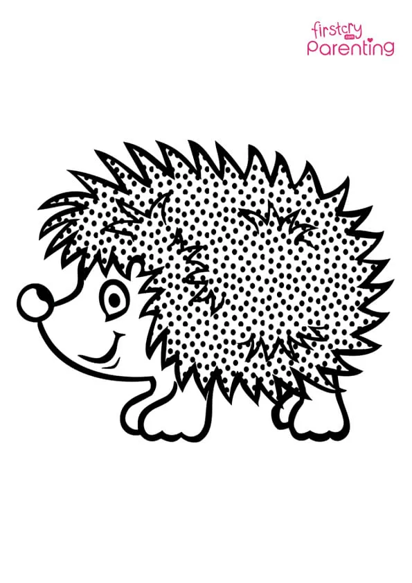 Hedgehog Animal Cartoon Coloring Page Colouring Pages