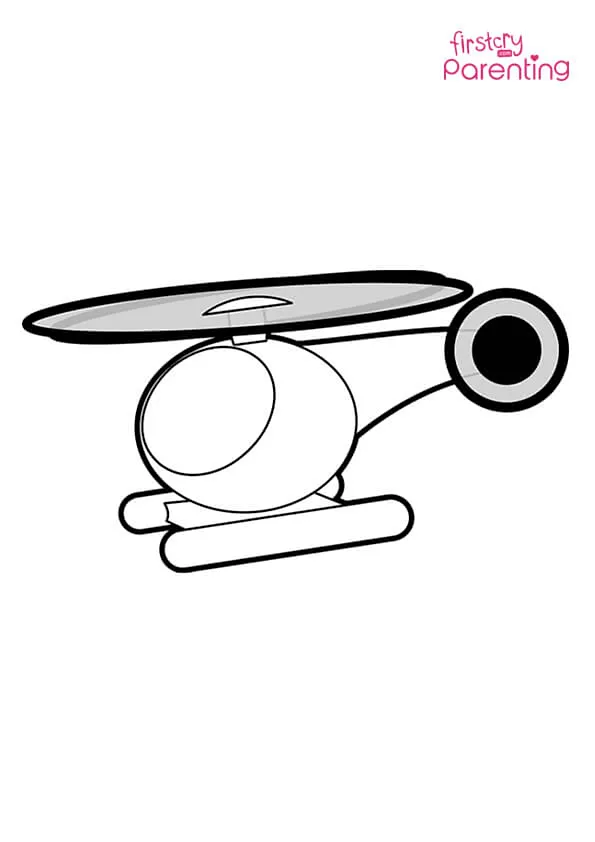 Helicopter Fly Air Transport Coloring Page Colouring Pages