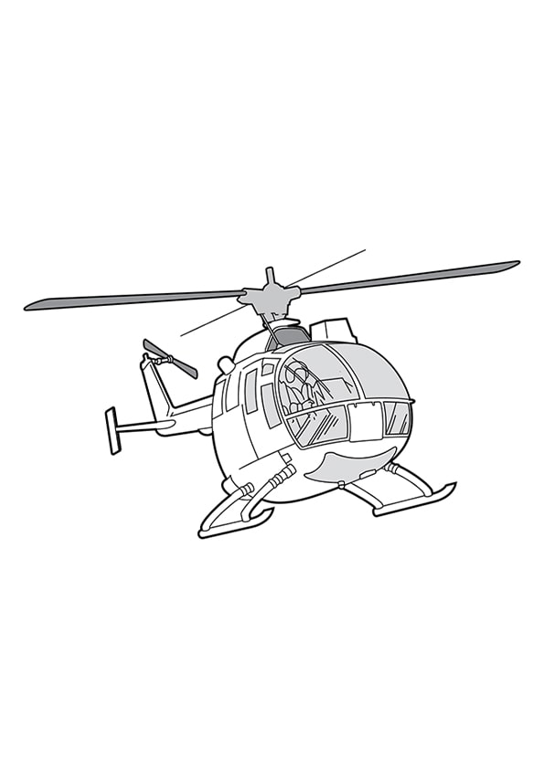 Helicopters Colouring Pages