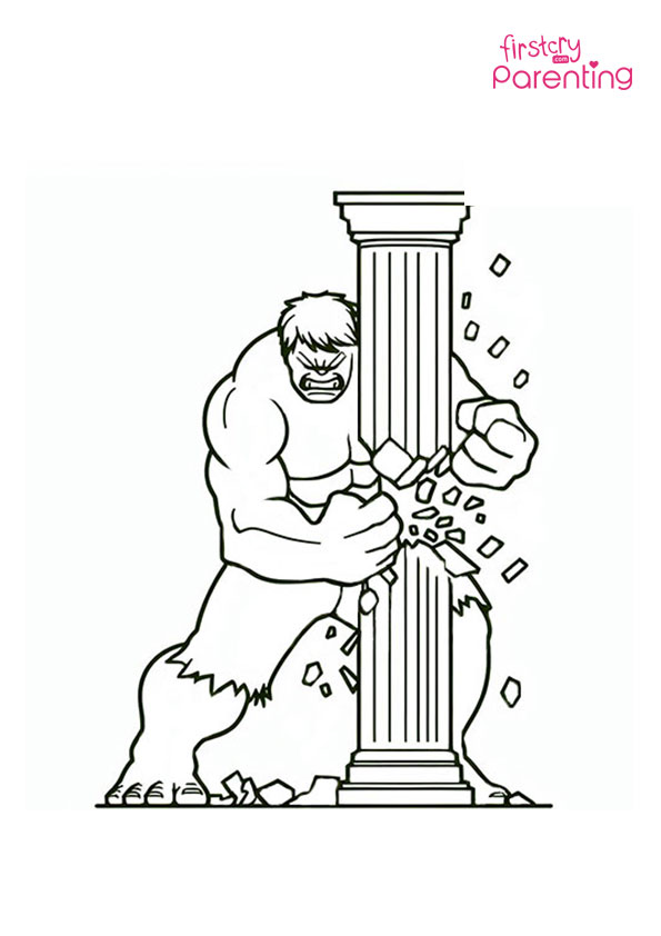 Zombie Hulk Coloring Page Printable Coloring Page for Kids | FirstCry ...