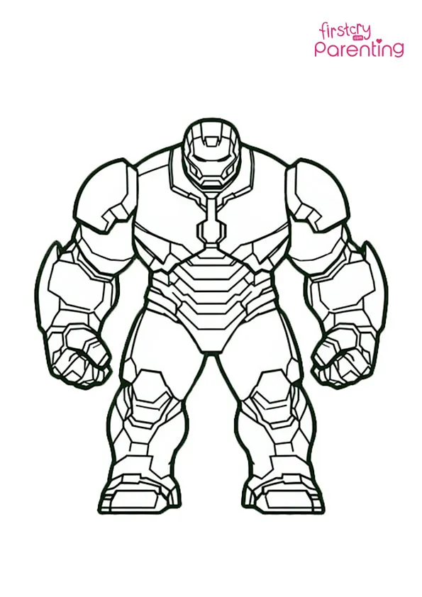 Hulk Buster Coloring Page