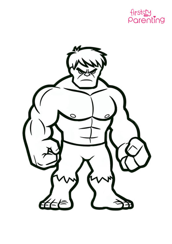 Hulk Cartoon Coloring Page
