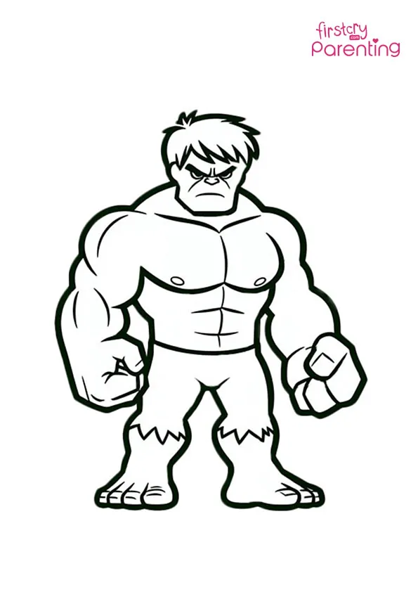 Hulk Cartoon Coloring Page
