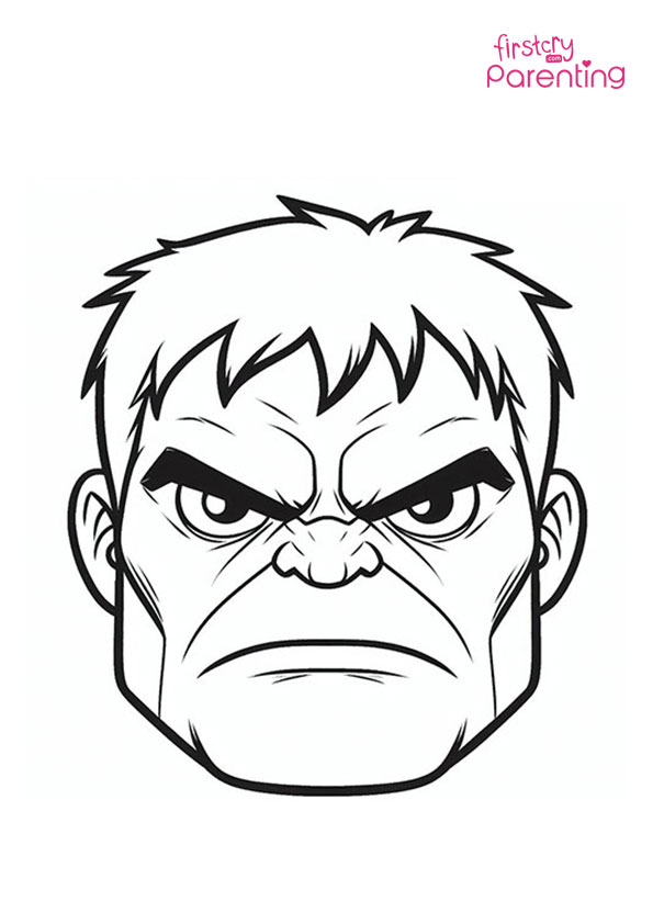 Hulk Face Coloring Page