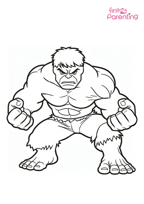 Hulk Ready to Fight Coloring Page