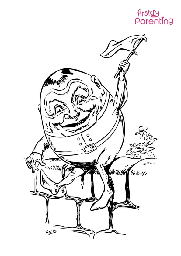Humpty Dumpty Character Coloring Page
