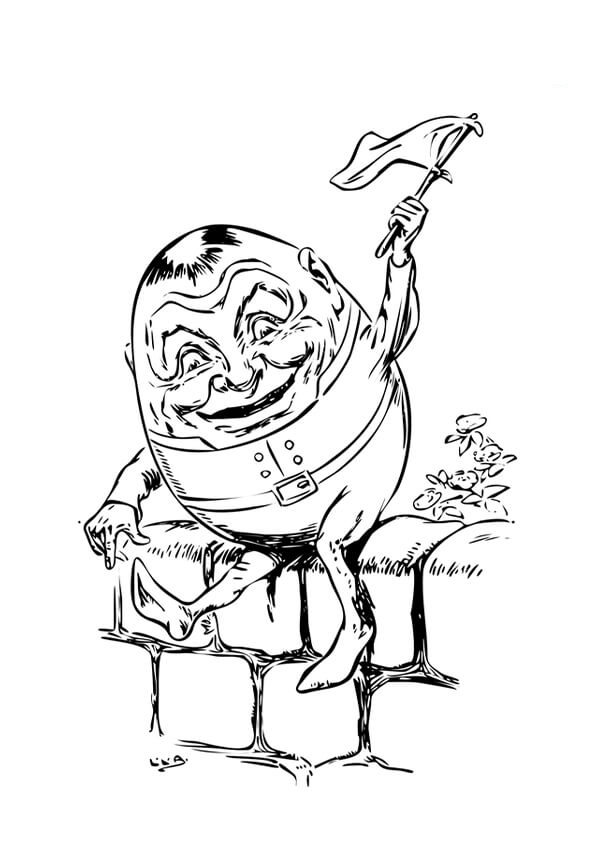 Humpty Dumpty Colouring Pages