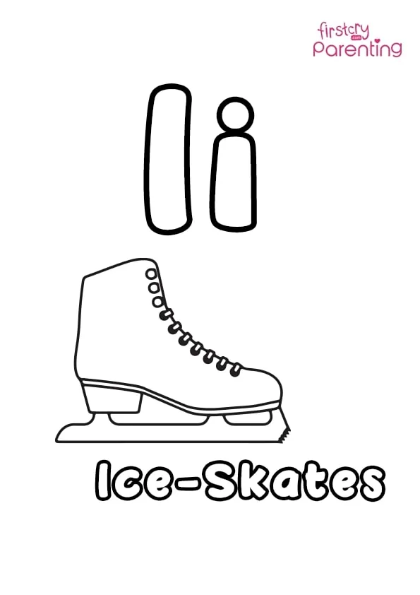 I For Ice Skates Coloring Page