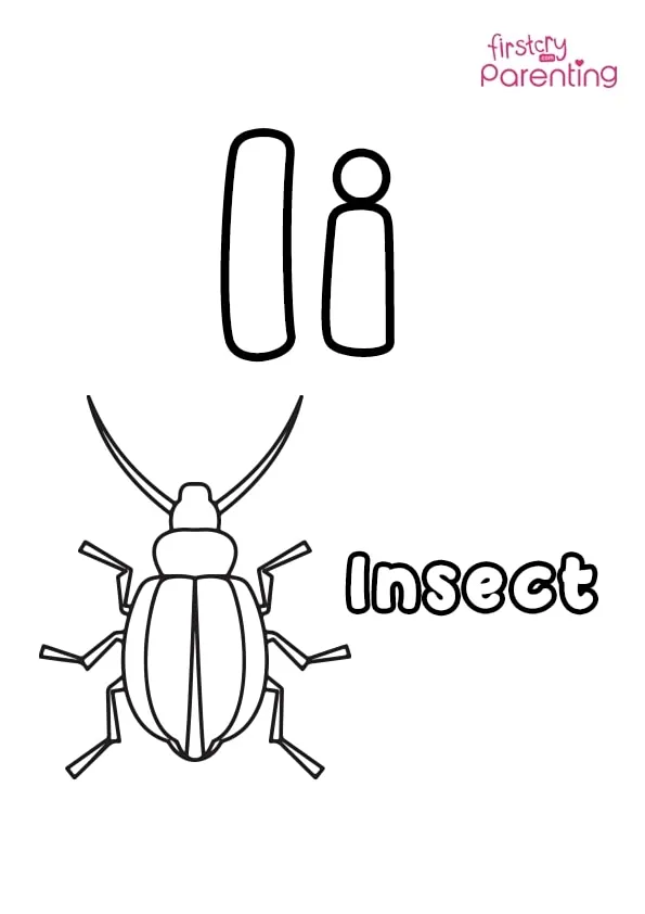 I For Insect Coloring Page