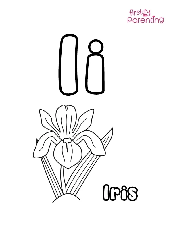 I For Iris Coloring Page