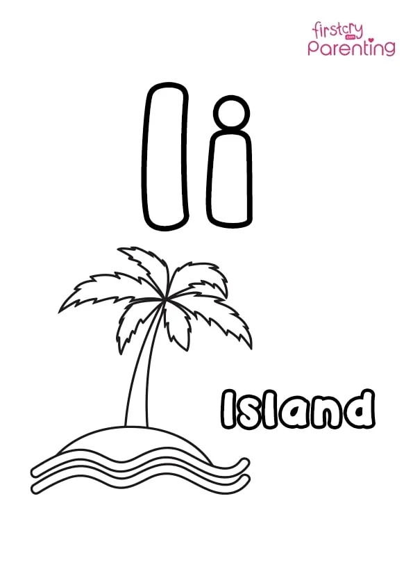 I For Island Coloring Page