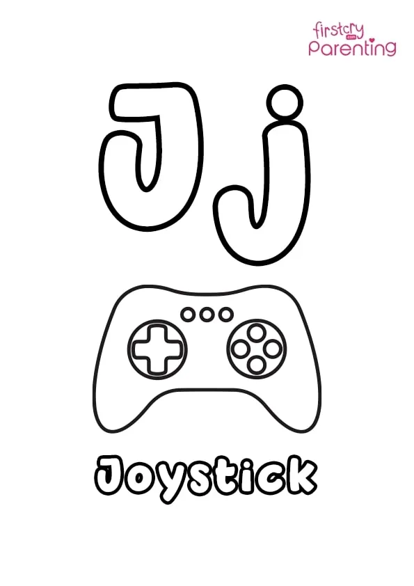 J For Joystick Coloring Page