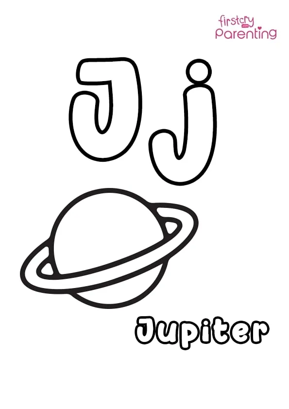 J For Jupiter Coloring Page