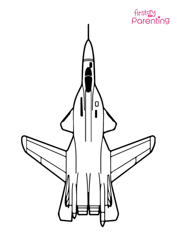 Jet Fighter Airplane Coloring Page