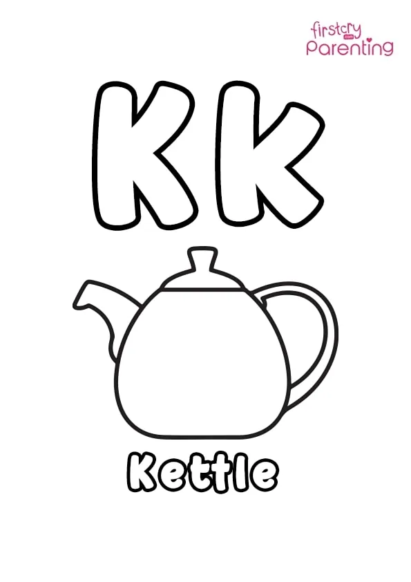 K For Kettle Coloring Page