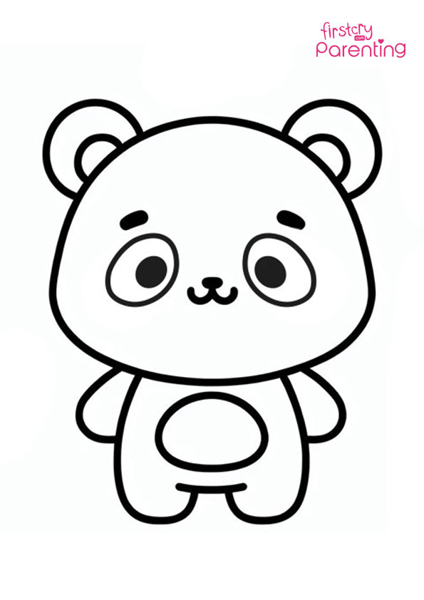 Kawaii Panda Coloring Page